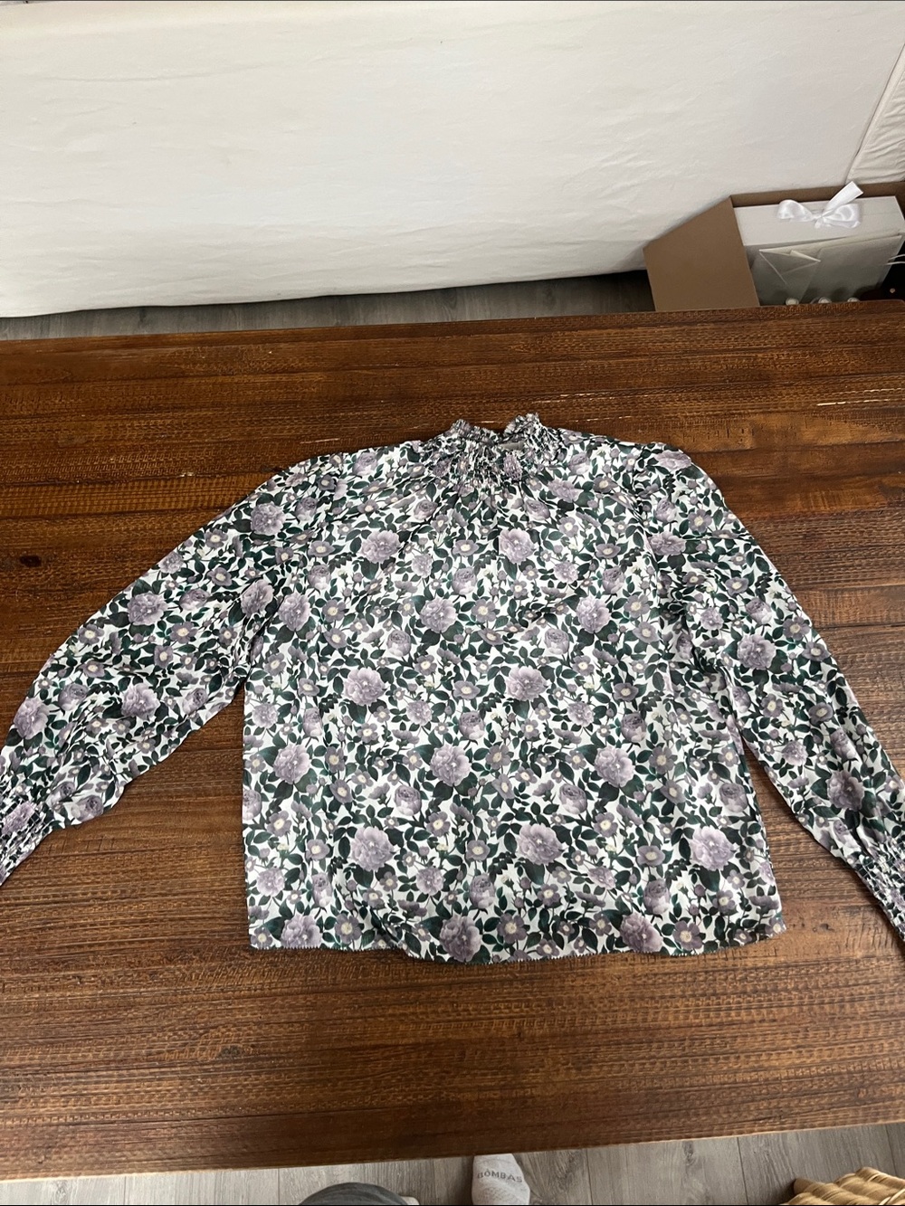 Wilfred Floral Long-Sleeve Shirt in Green & Lavender